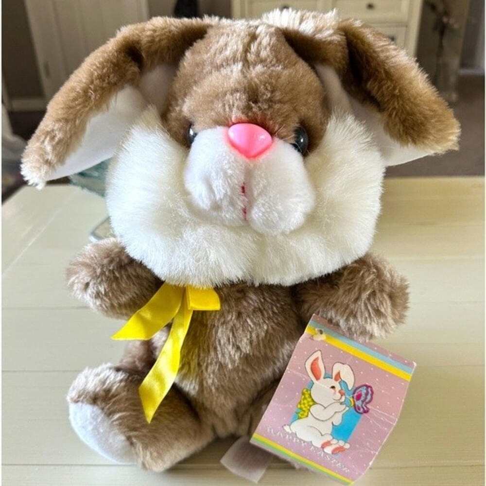 Vintage 1989 New With Tag EASTER Bunny Rabbit Stuffed Animal Plush Toy Fairview
